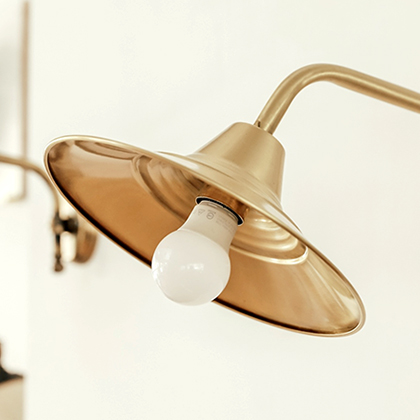 斜角黃銅壁燈