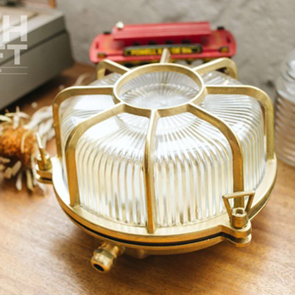 黃銅圓形網狀壁燈#3